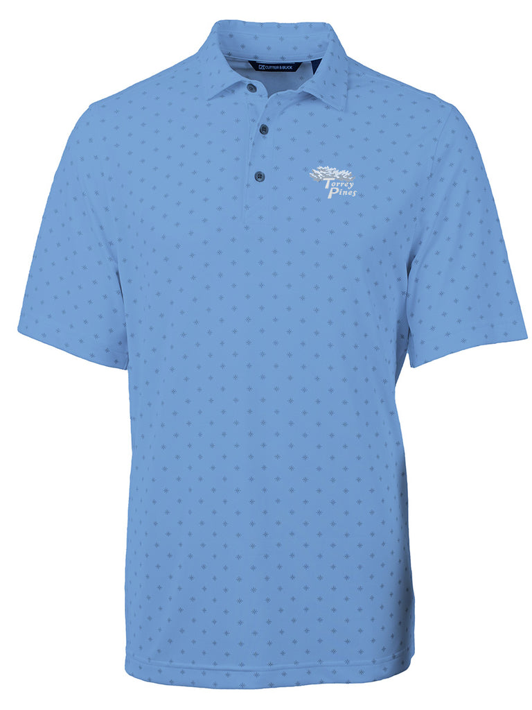 Torrey Pines Men's Virtue Eco Pique Tile Print Recycled Polo