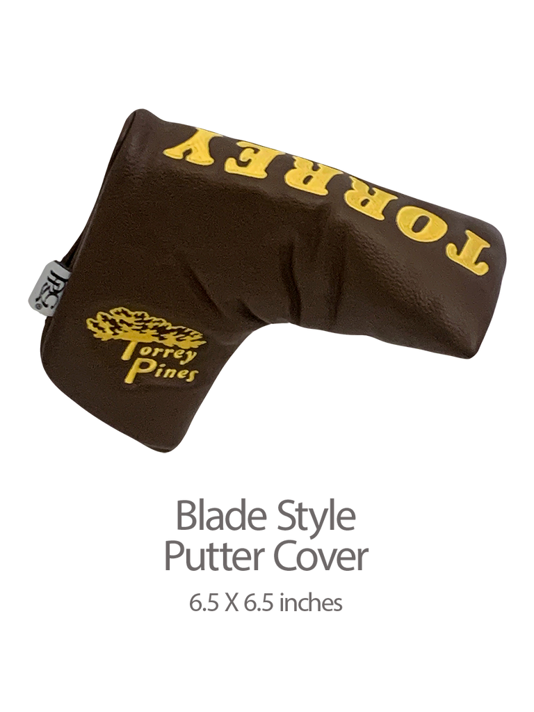 Torrey Pines Brown and Gold Blade and Mallet Putter Headcovers