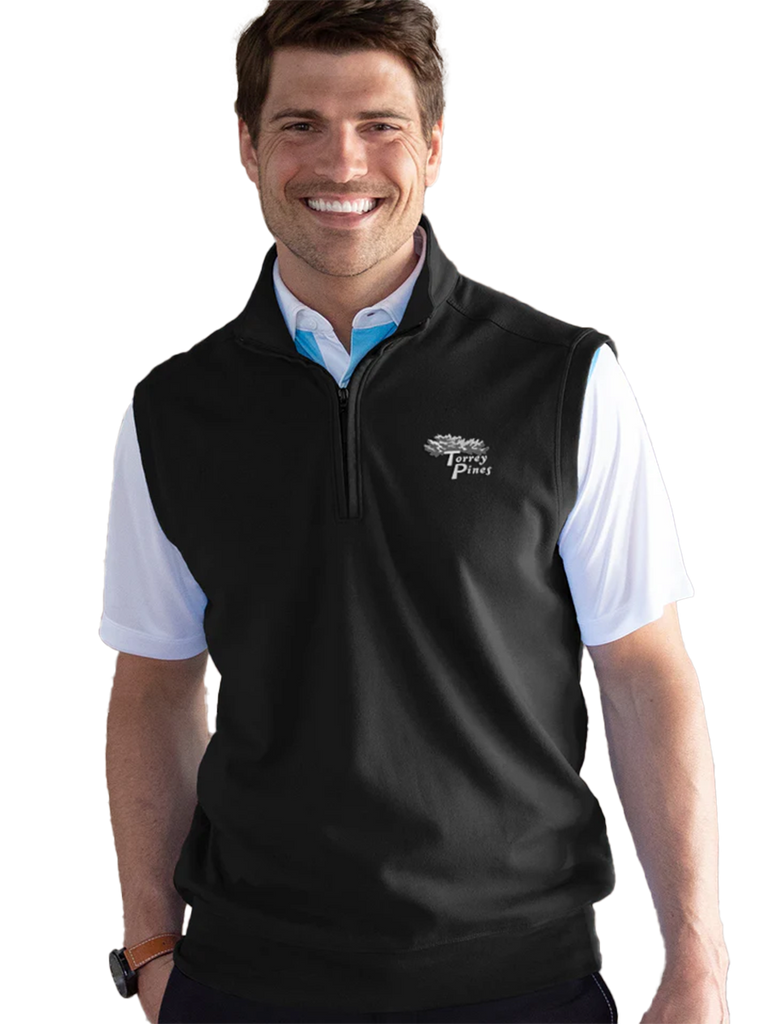 Torrey Pines Men's Galaxy Quarter Zip Sleeveless Vest