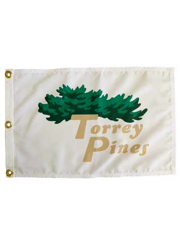 Torrey Pines Silkscreened Logo Flag - Merchandise and Services from The Golf Shop at Torrey Pines