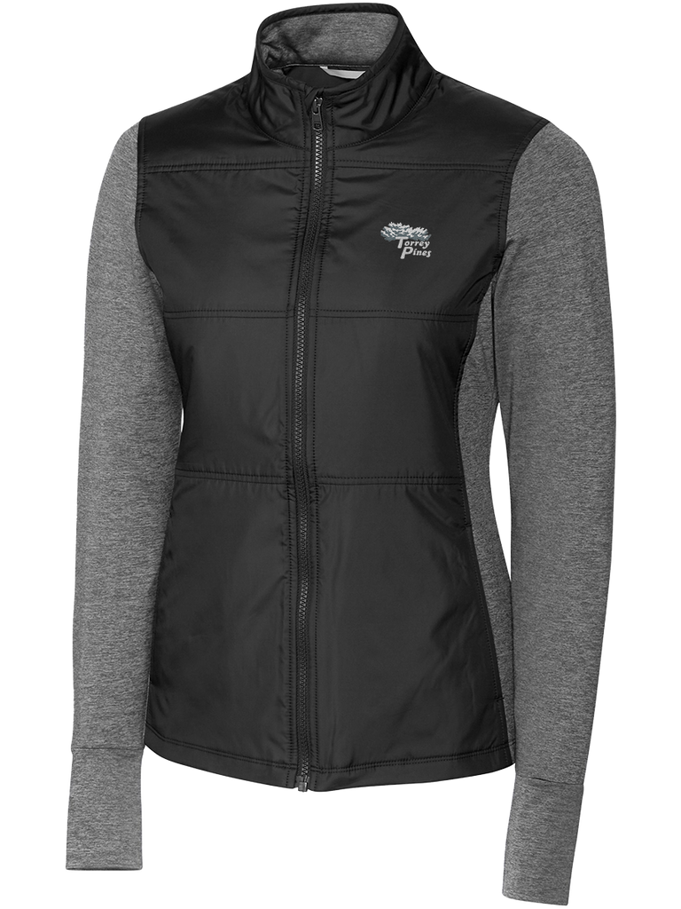 Torrey Pines Stealth Hybrid Quilted Women's Full Zip Windbreaker - The Golf Shop at Torrey Pines