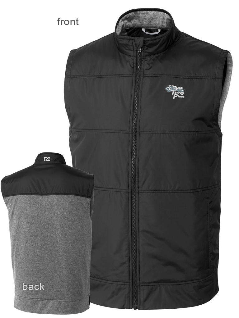 Torrey Pines Stealth Hybrid Quilted Men's Windbreaker Vest - The Golf Shop at Torrey Pines