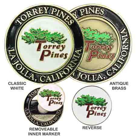 Torrey Pines Premium Coin Marker - Merchandise and Services from The Golf Shop at Torrey Pines