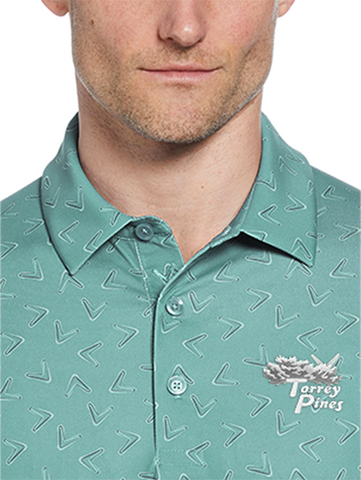 Torrey Pines Men's All Over Chevron Printed Polo