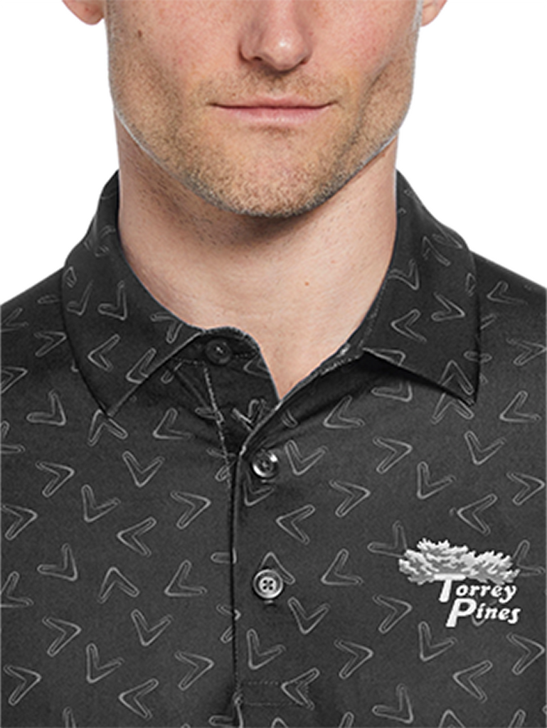 Torrey Pines Men's All Over Chevron Printed Polo