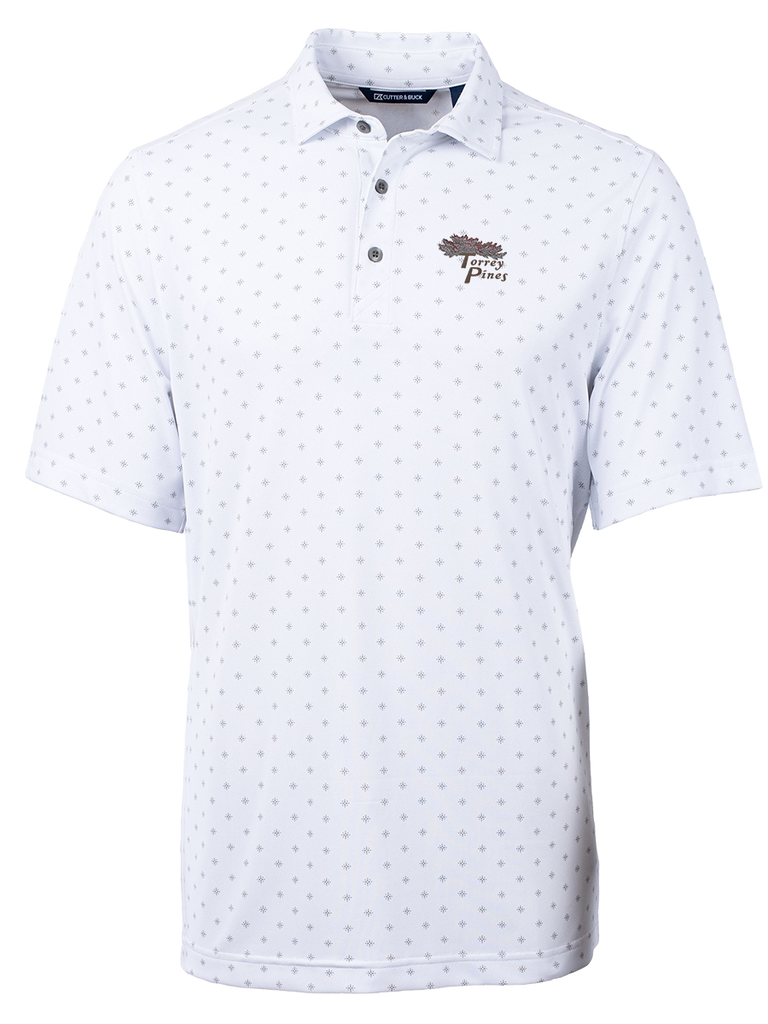 Torrey Pines Men's Virtue Eco Pique Tile Print Recycled Polo