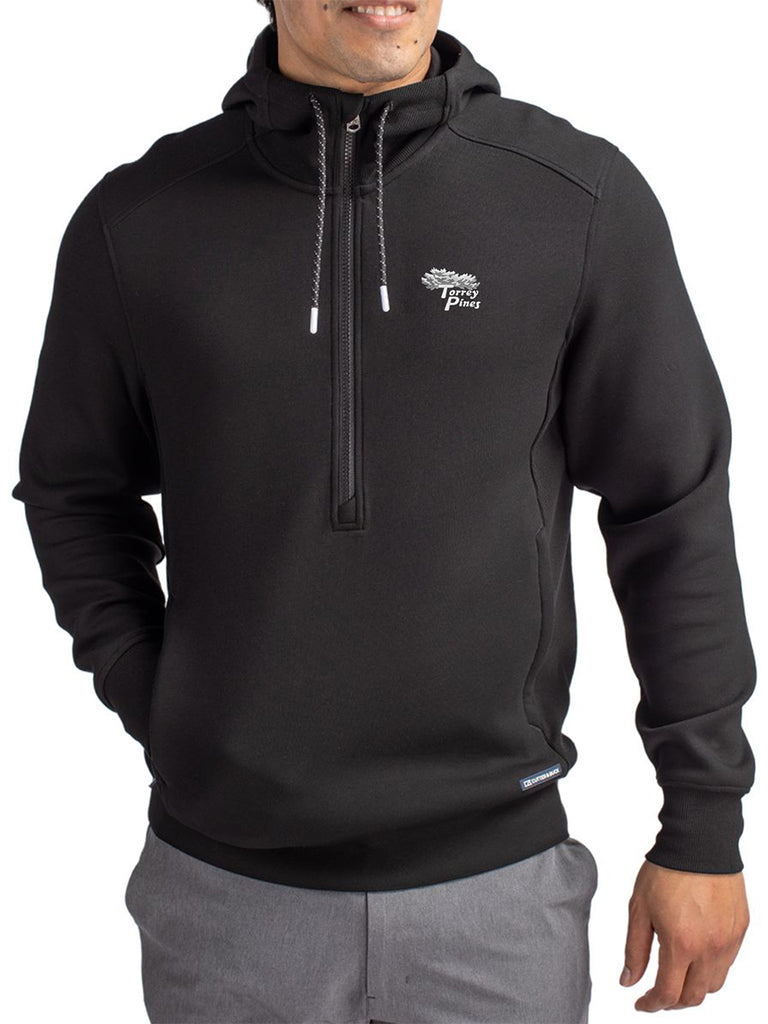 Torrey Pines Men's Roam Eco Half-Zip Jacket Recycled Hooded Pullover