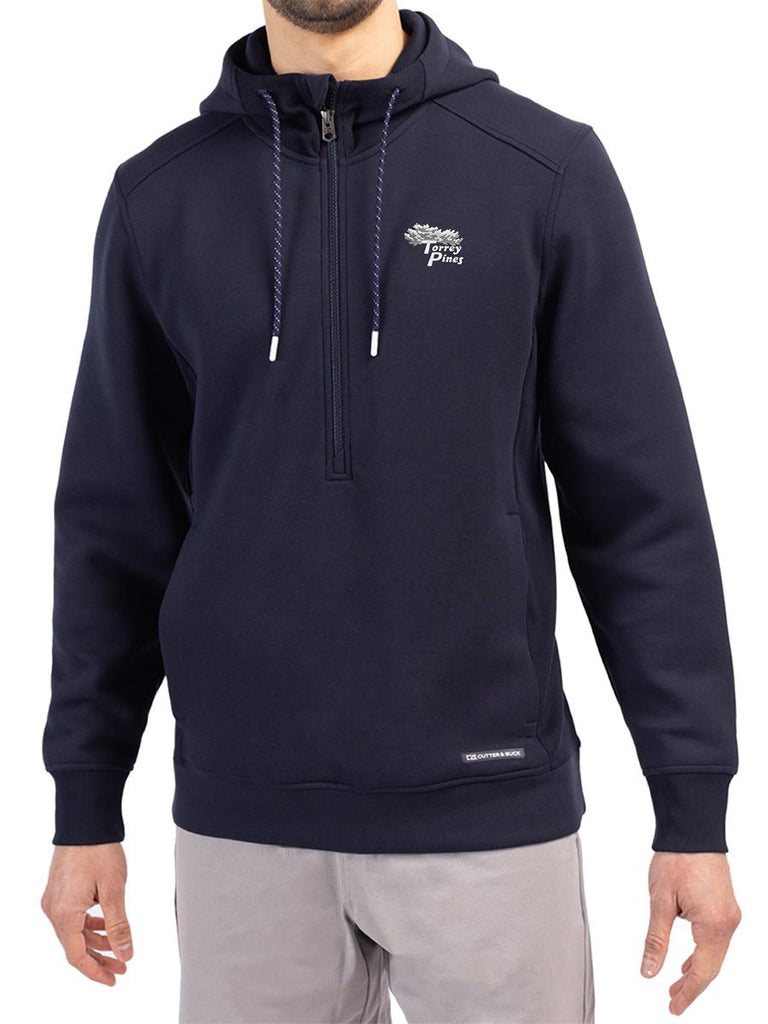 Torrey Pines Men's Roam Recycled Hooded Eco Half-Zip Pullover