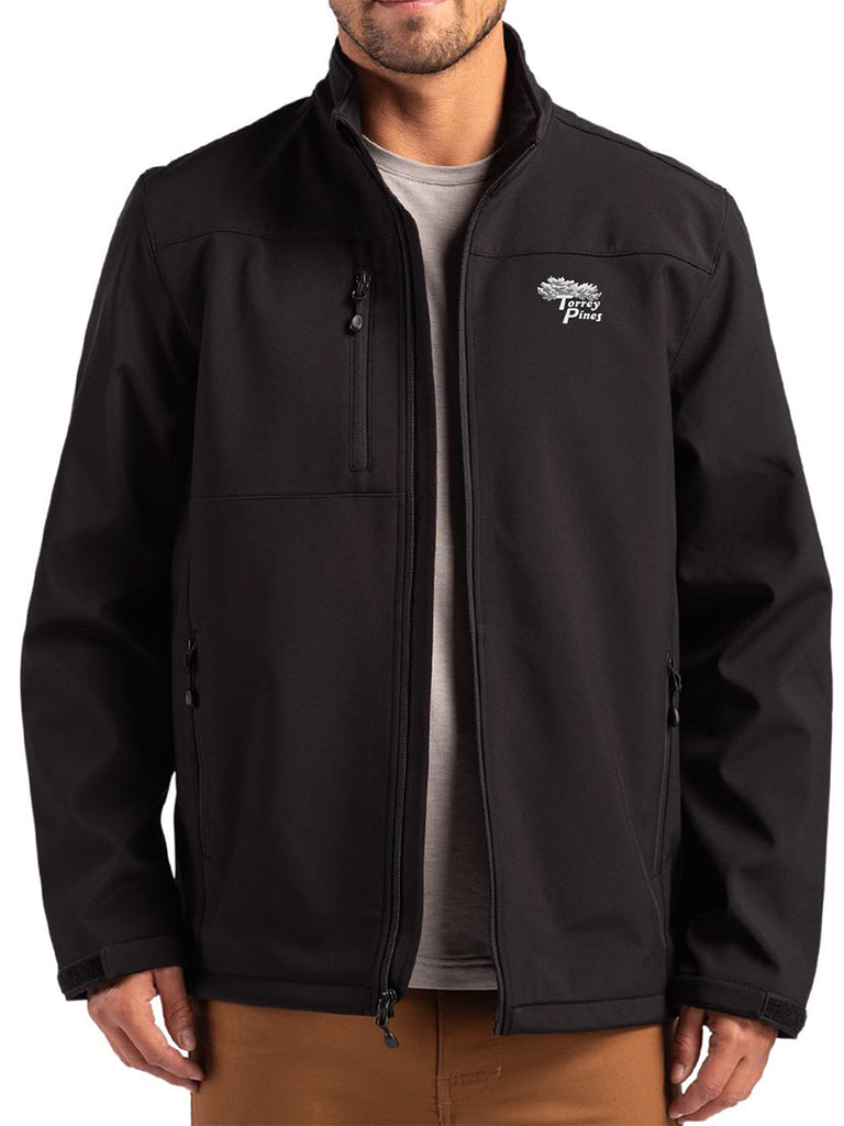 Torrey Pines Men's Clique Tempest Waterproof Full-Zip Softshell Jacket