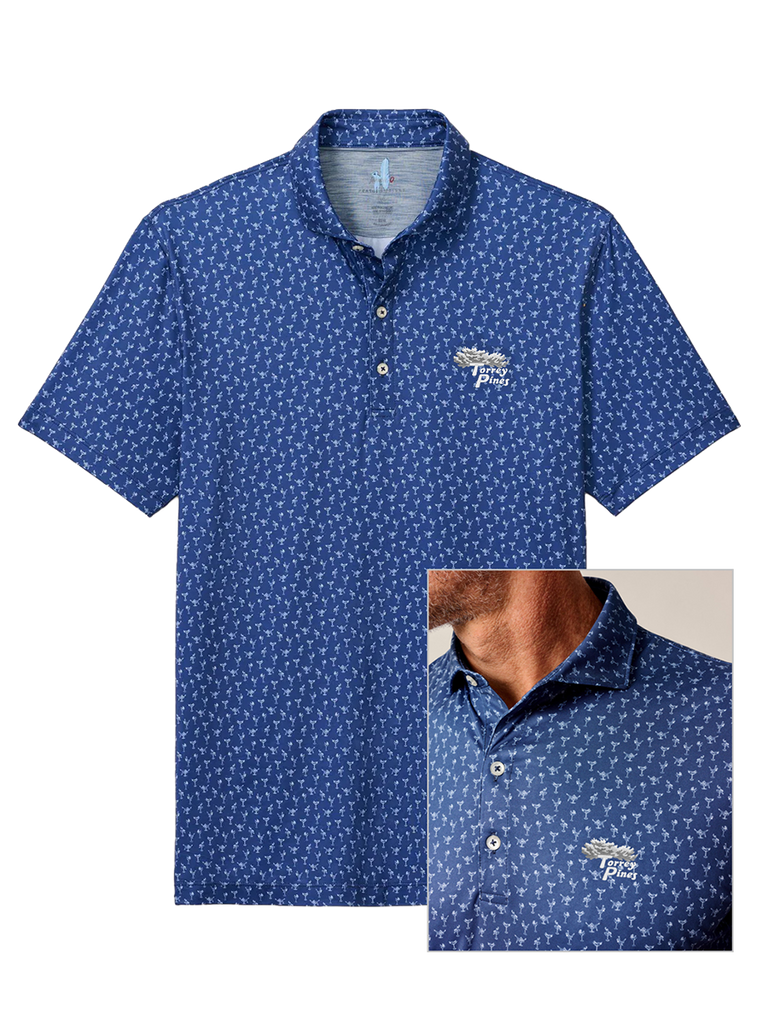 Torrey Pines Men's Short Sleeve Pin Up Featherweight Performance Polo