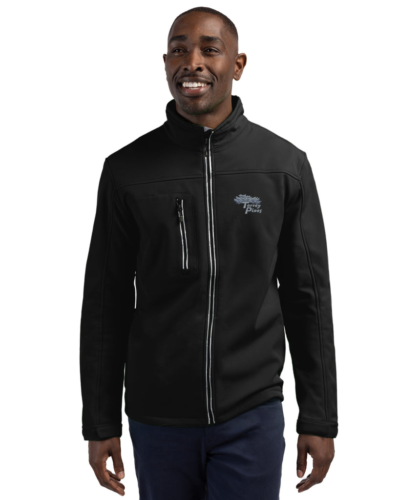 Torrey Pines Clique Telemark Recycled Stretch Softshell Mens Full Zip Jacket
