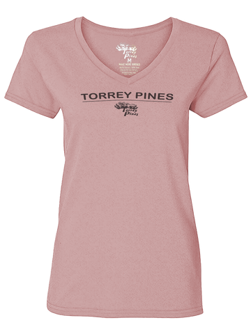 Torrey Pines Women's V-Neckline Short Sleeve Tee Shirt