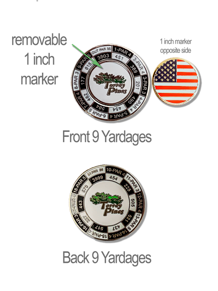 Torrey Pines 2 Piece South Course Yardage Medallion