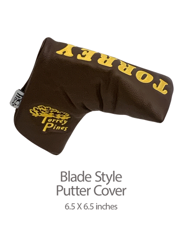 Torrey Pines Brown and Gold Blade and Mallet Putter Headcovers