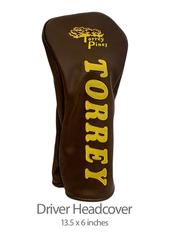 Torrey Pines Brown and Gold Driver and Fairway Headcovers