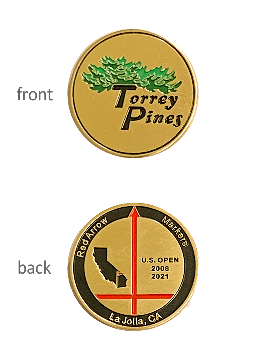 Torrey Pines. 人気 USオープン開催記念 ボールマーカー Torrey Pines