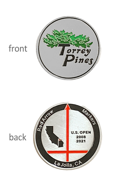 Torrey Pines Red Arrow Medallion Ball Marker