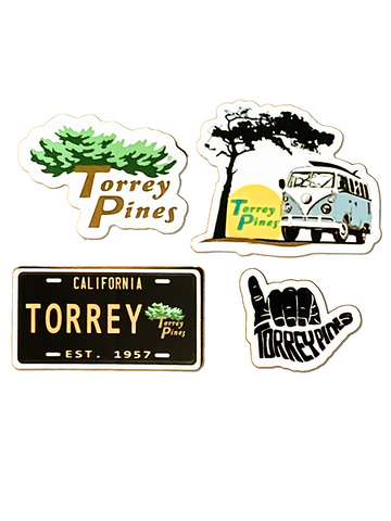 Torrey Pines Assorted Sticker 4-Pack