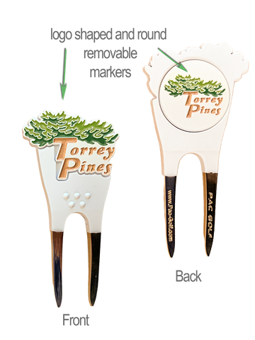 Torrey Pines Divot Repair Tool with 2 Removable Ball Markers
