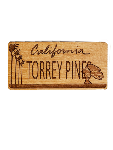 Torrey Pines Wooden Refrigerator Magnets
