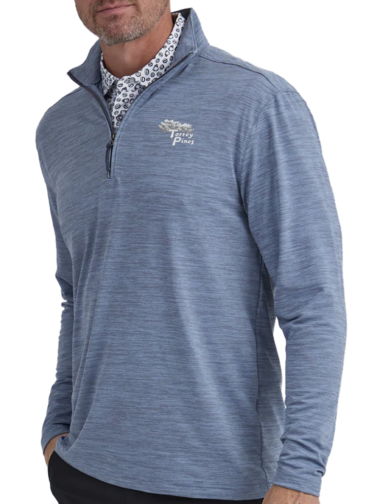 Torrey Pines Mens Channing 1/4-Zip Long Sleeve Layering Piece