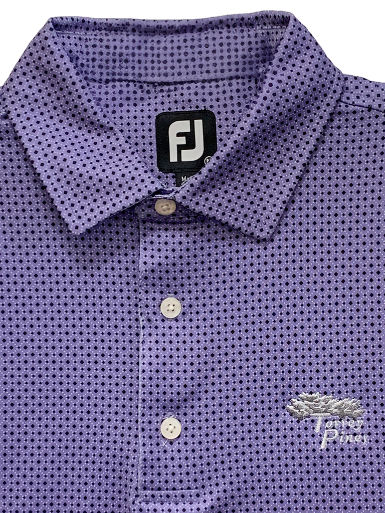 Torrey Pines Men's Lisle Dot Geo Print Golf Polo