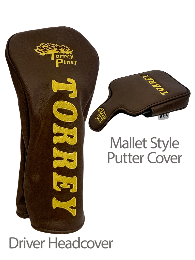 Torrey Pines San Diego Brown and Gold Headcover Set