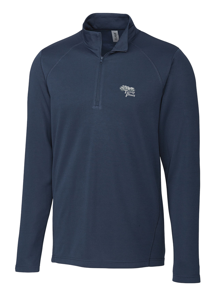 Torrey Pines Men's Ice Pique Half Zip Tech Pullover - The Golf Shop at Torrey Pines