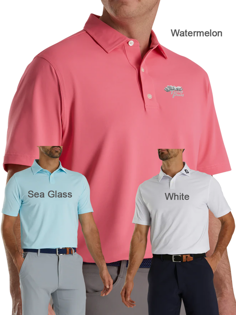 Torrey Pines Performance Solid Self Collar Men's Golf Polo - The Golf Shop at Torrey Pines