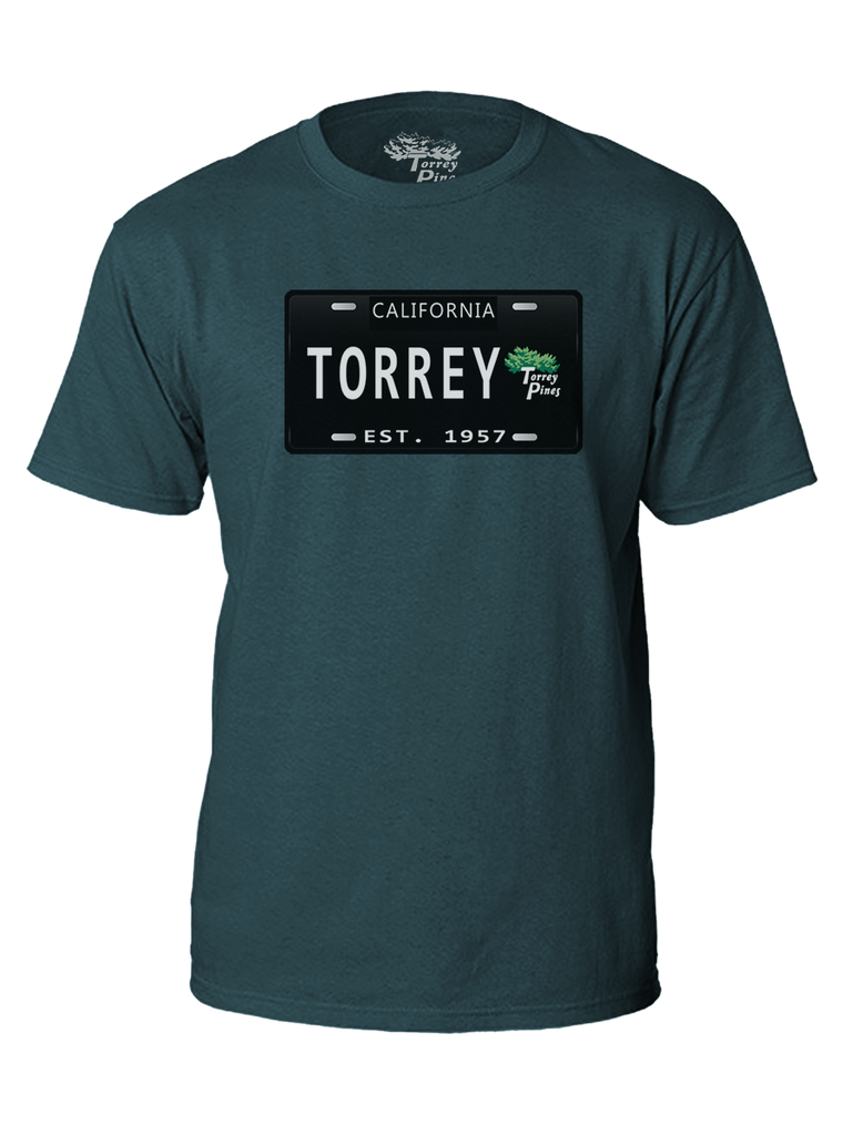 Torrey Pines Premium California License Plate Short Sleeve Tee Shirt