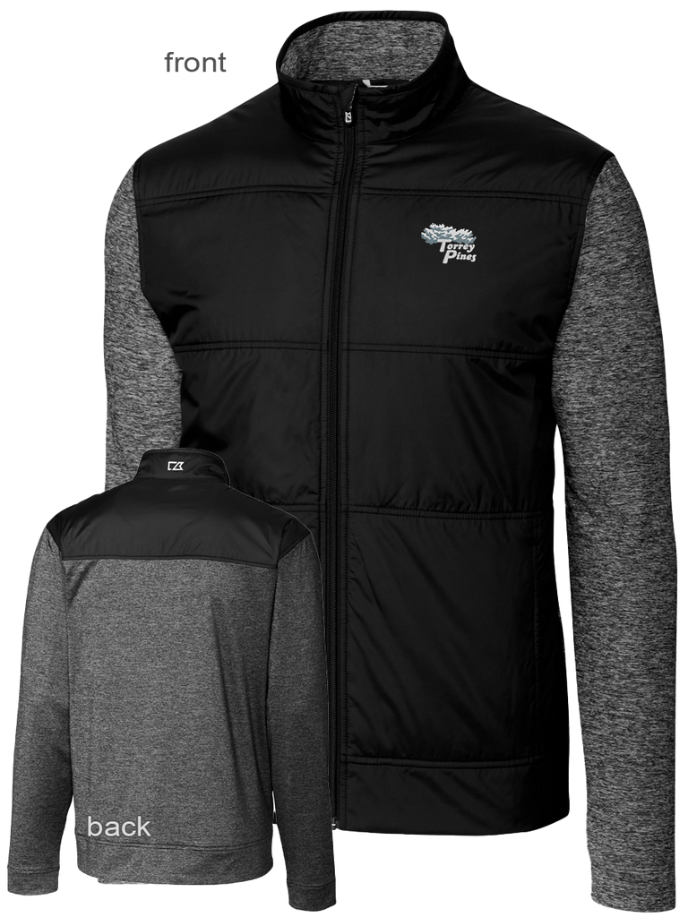 Torrey Pines Stealth Hybrid Quilted Men's Full-Zip Windbreaker Jacket - The Golf Shop at Torrey Pines
