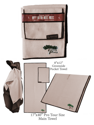 Torrey Pines Microfiber Pro Tour Caddie Towel + Free Greenside Pocket Towel - The Golf Shop at Torrey Pines
