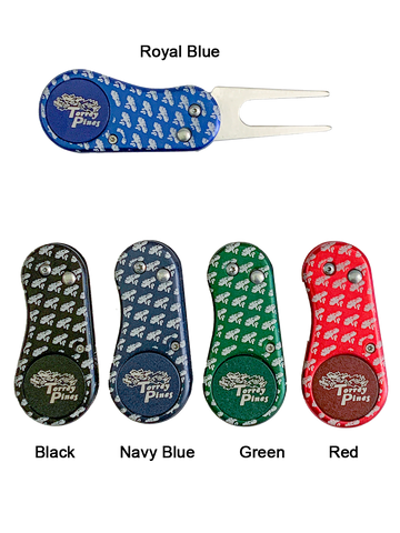 Torrey Pines Retractable Blade Divot Repair Tool with Ball Marker - The Golf Shop at Torrey Pines