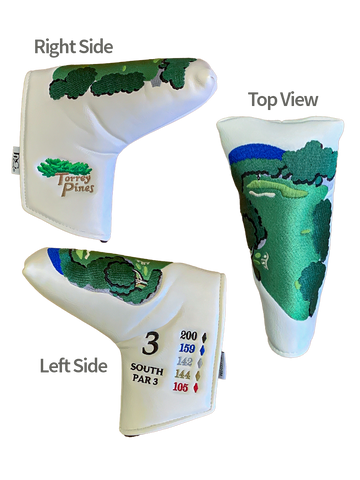 Torrey Pines South Par 3 Blade-Style Signature Putter Cover - Merchandise and Services from The Golf Shop at Torrey Pines