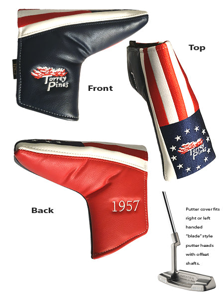 Torrey Pines Stars and Strips Putter Cover - Merchandise and Services from The Golf Shop at Torrey Pines